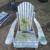Outdoor Wooden Painted Chair and Footrest 2 thumbnail