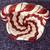 Lillian Vernon red and white ceramic braided candy basket, candy cane 2 thumbnail