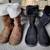 Tan and black boots 2 pairs suede/fur top size 5 1 thumbnail