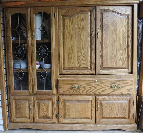 Wooden entertainment center 1