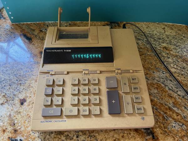 Texas Instruments TI-5030 Portable Desktop Electric Printing Calculat 1