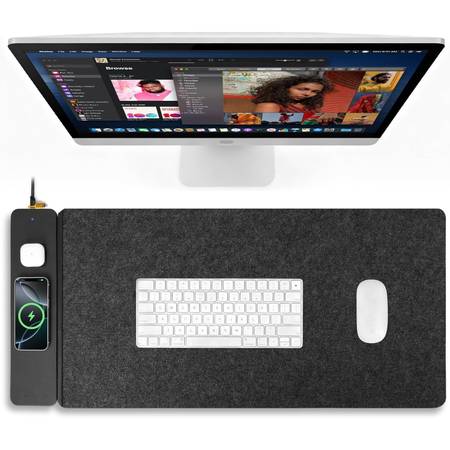 Wireless Charging Mouse Pad, QI2 Compatible Dual Fast Charger 1