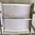 MCM-style Brushed Stainless-Stl Stool w/White Leather Sling Seat 15 thumbnail