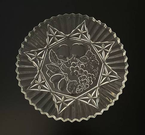 Vintage Federal Pioneer Fruit Star Clear Glass Plate Platter 11.5" - $6 (San Diego-Ocean Beach)63471472699649120