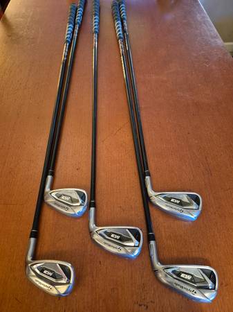2018 TAYLORMADE M3 GRAPHITE 5-6-7-8-9 IRONS w REGULAR ATMOS 6R SHAFTS 1