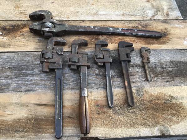 Vintage Pipe Wrench collection 1