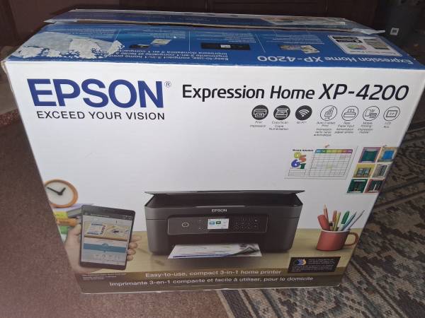Epson expression home XP-4200 printer w/extra ink cartridges 1