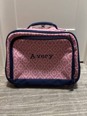 Pottery Barn Luggage embroidered with “Avery” 1