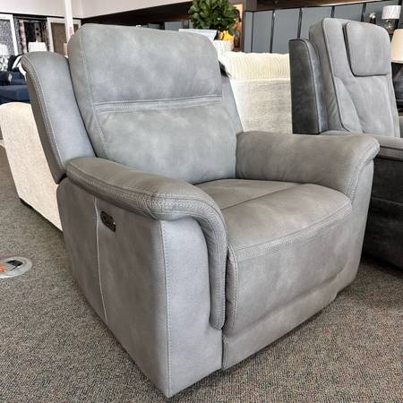 Next-Gen DuraPella Slate Power Recliner with Adjustable Headrest by Ashley 1