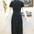 Vintage 1950's-1960's Black Pintucked & Pleated Cocktail Dress 2 thumbnail