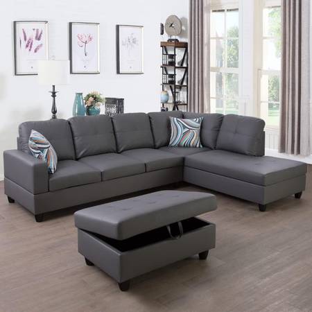 Comfy sofa with storage ottoman 1
