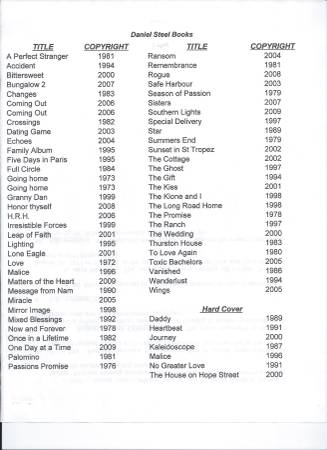 Daniel Steel & Nora Roberts Books 1