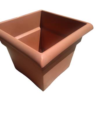 Deck Box Planter 15 in square plastic terracotta like new 1