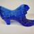 Fenton Glass Shoe Princess Slipper Cobalt Blue Vintage 4 thumbnail
