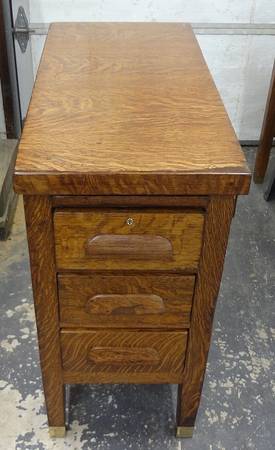 Oak Desk  Cabinet 1