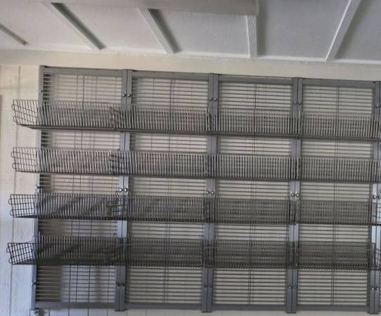 Wall Mounted Metal Storage With Hanging Baskets ($100) 1