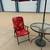 Outdoor Patio Deck Two Seater Set Folding upholstered Chairs and Table with Umbr 5 thumbnail