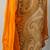 XL Vintage ETINCELLE COUTOUR 100% Silk Orange & Brown Beaded Sheer Top 7 thumbnail