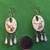 Such a Beautiful Sterling Silver Drop Earrings with colourful flowers 7 thumbnail
