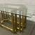 MODERN BRASS & GLASS DINING TABLE MASTERCRAFT LOOK 1 thumbnail
