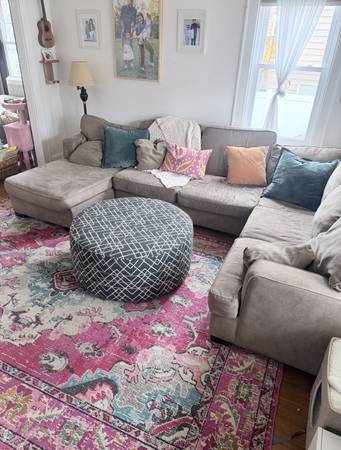 FREE SUEDE SECTIONAL 1