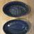 Small Oval Roasting Pan w/cover-Blue splatter enamel w/rare Tree Well 2 thumbnail