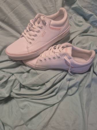 White and pink Vans 1