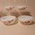 Fire King Oven Ware Milk Glass Painted Pink Flowers - $20.00 Each 4 thumbnail