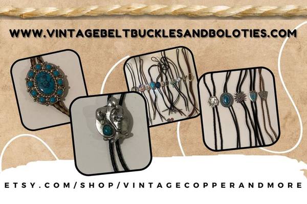 Vintage Belt Buckles and Bolo Ties 1