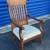 Antique SOLID Tiger OAK High Back Rocking Chair 1800's 3 thumbnail
