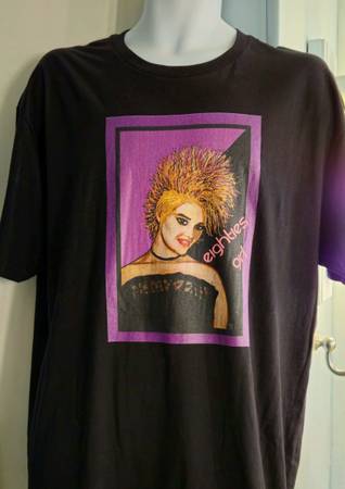 Retro Style 80's Girl T-Shirt XL, by Stacy Todd of Asphalt Mermaid Designs-Bothe - $15 (Bothell)63444089831939121