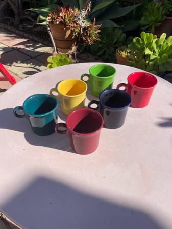 6 authentic Fiesta ware cups 1