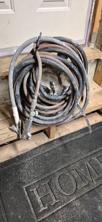 Air Pressure Paint Tank, Hose, Devilbiss Spray Gun 1