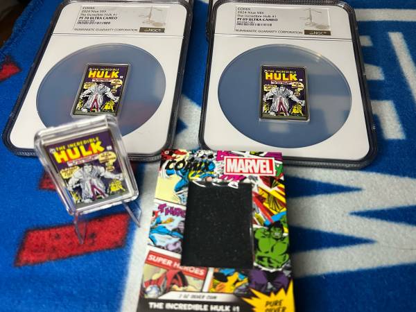 Comix 2oz Silver Proof Coin Incredible Hulk #1 NGC 1