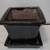 Dark Blue Glazed Planter Pottery with Saucer Base Square 5.5” H 2 thumbnail