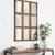 Windowpane Rustic Brown Wall Mirror - 28x42 1 thumbnail