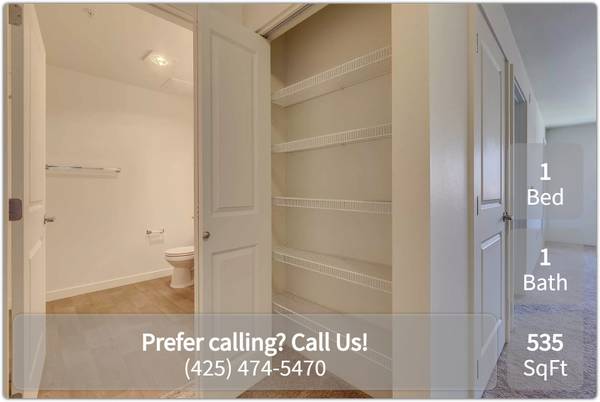 $1,520 / 1br - 535ft2 - Start living large! You'll love our 1 bed, 1 bath! 535 Sq Ft! (Lynnwood - Ash Way Park and Ride)64031306447233122