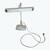 Large MCM Architect's Drafting Drawing Work Silver Aluminum Metal DESK LAMP 6 thumbnail