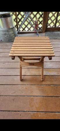 Byer of Maine Pangean Collection Folding Wooden Table, Portable