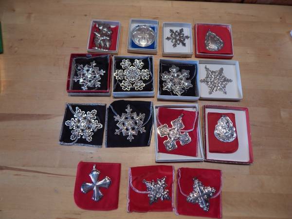 Sterling Silver Christmas Ornaments (Gorham and Reed and Barton) 1