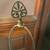 Vintage floral brass and porcelain Asian table lamp 5 thumbnail