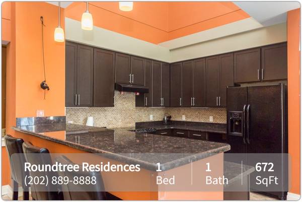 $1,562 / 1br - 672ft2 - For an easy commute by bus, come home to The Roundtree Residences (Washington - Southeast)64040027751553121