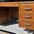 Mid Century Modern Executive Desk Mid Mod Finished Back Vintage 3 thumbnail