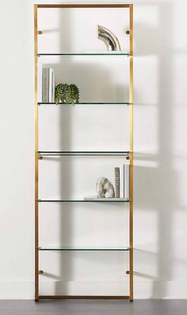Crate & Barrel Decorative Wall Art Glass Bookcase 1