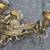 Antique Ornate 3 Arm Brass Wall Sconce Fixture 15 thumbnail