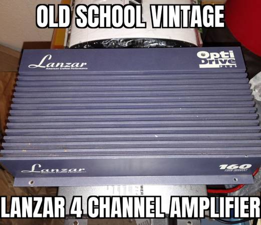 Old school vintage Lanzar 4-channel amplifier 1