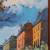 CAFE STREET SCENE Signed Paris France  Oil Painting on Canvas 3 thumbnail