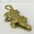 Antique Solid Brass Alligator Paper Holder Clasp, Golden Hands+++ 6 thumbnail