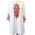 NEW Wearable Art Women tunic dress, white cotton, embroidered floral 4 thumbnail