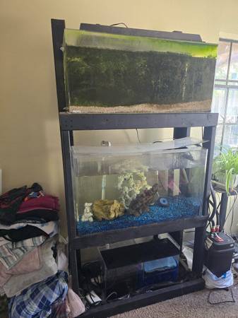 aquarium  stackable 2 tanks 1